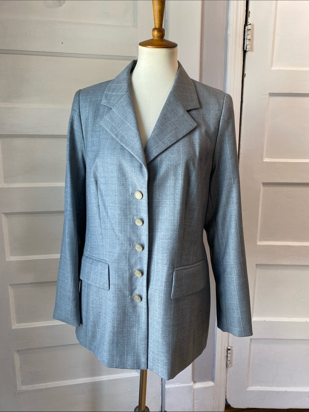 Vintage Escada by Margaretha Ley x Ermenegildo Zegna Wool Blazer, Size 42